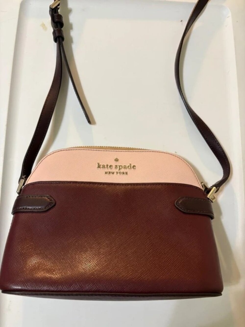 kate spade Two-Tone Burgundy and Pink Crossbody Bag